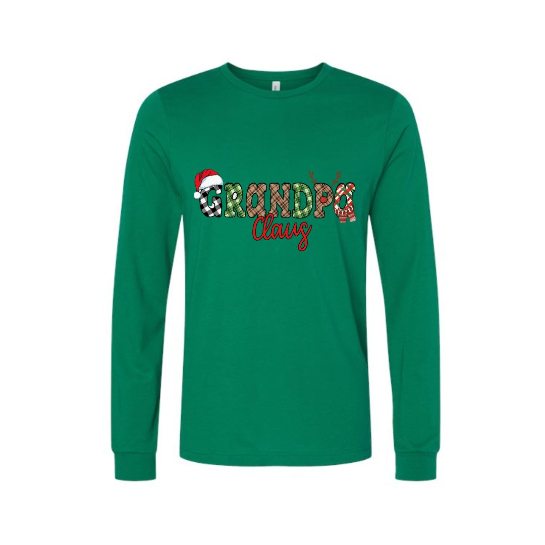 Holiday Long Sleeves- Grandpa Claus Christmas Apparel – Fun & Festive Holiday Outfit for Grandpas