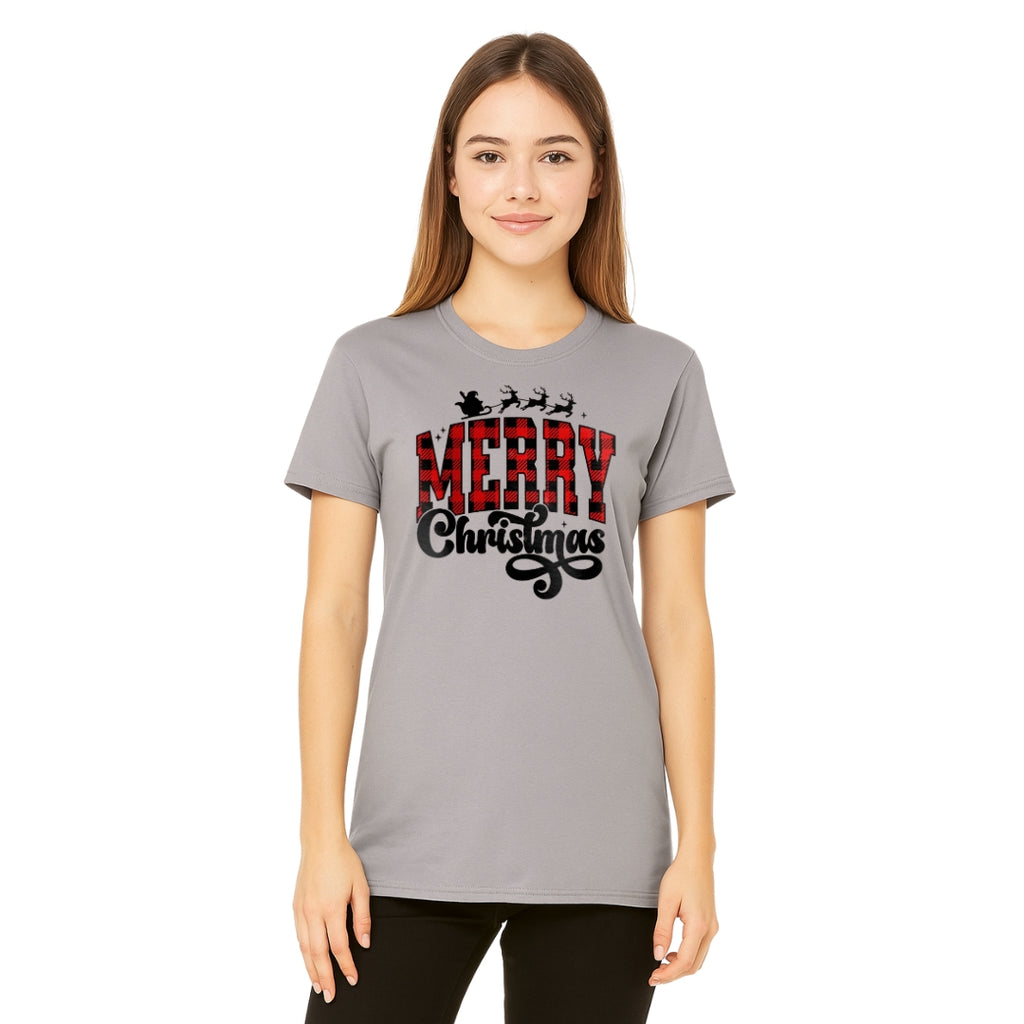 Holiday Shirt - Merry Christmas Buffalo Plaid Graphic