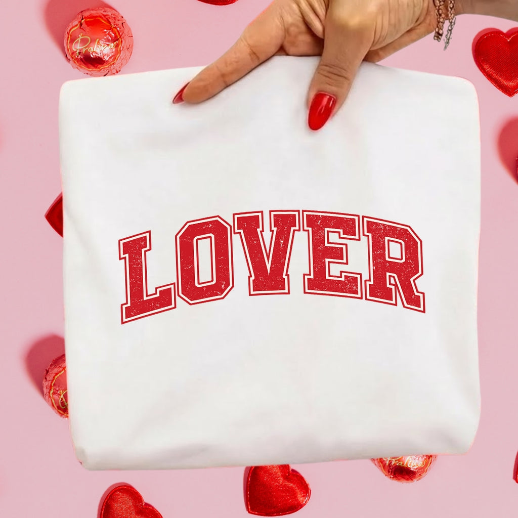 Lover Sweatshirt & Tee – Classic Valentine’s Day Varsity Shirt