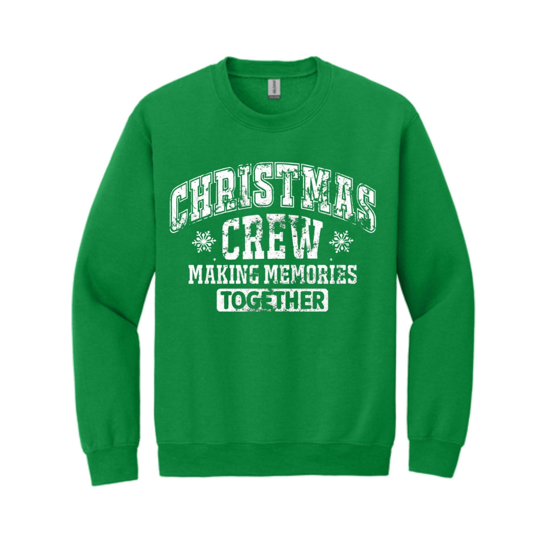 Holiday Crewneck Sweatshirt-“Merry Christmas” Bold Letter Design