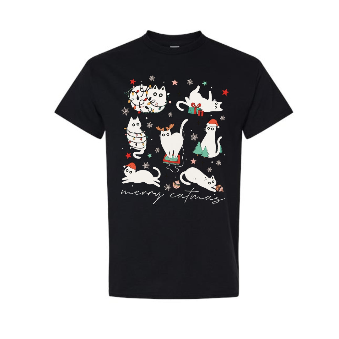 Christmas Tee for Pet Parents : Merry Catmas – Funny Christmas Cat Lover Gift