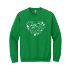 Holiday Crewneck Sweatshirt-Festive Heart Christmas Icons