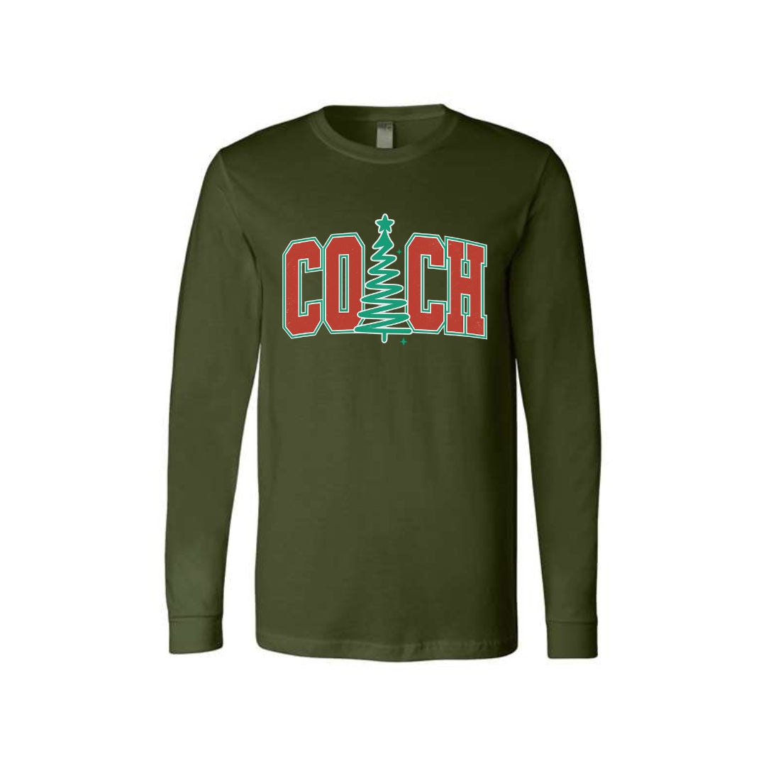 Holiday Long Sleeves-Festive “Coach” Christmas Apparel – Holiday Gift for Sports Coaches