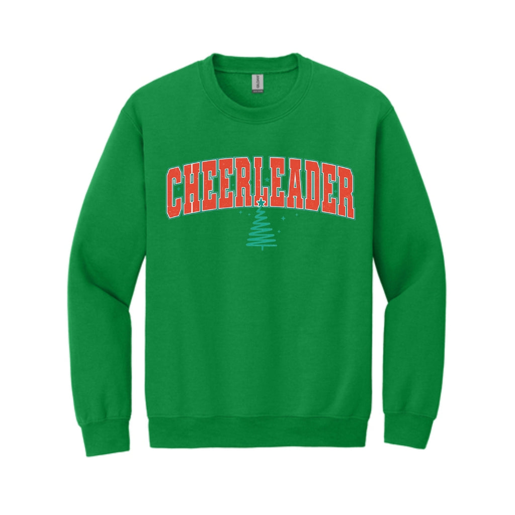 Holiday Crewneck Sweatshirt-Festive “Cheerleader” Christmas Apparel – Perfect Holiday Spirit Wear for Cheer Teams