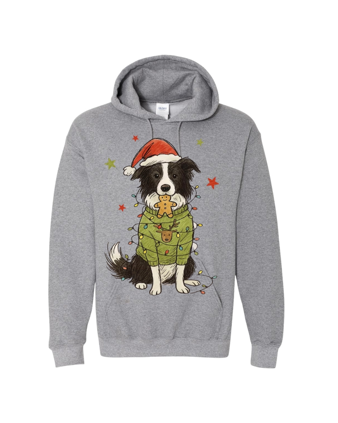 Border Collie Christmas Lights Design – Cute Holiday Dog Lover Gift