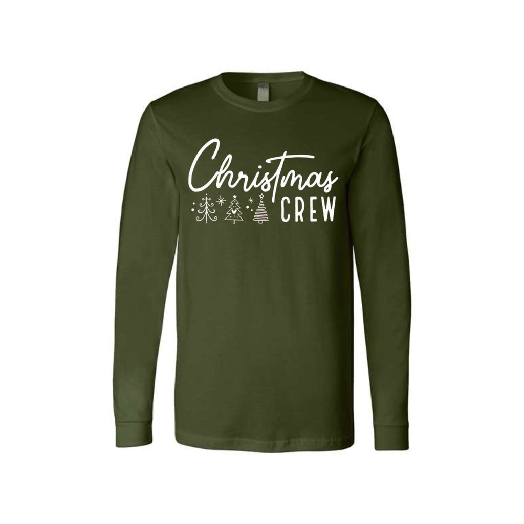 Minimalist Holiday Long Sleeves-Christmas Crew