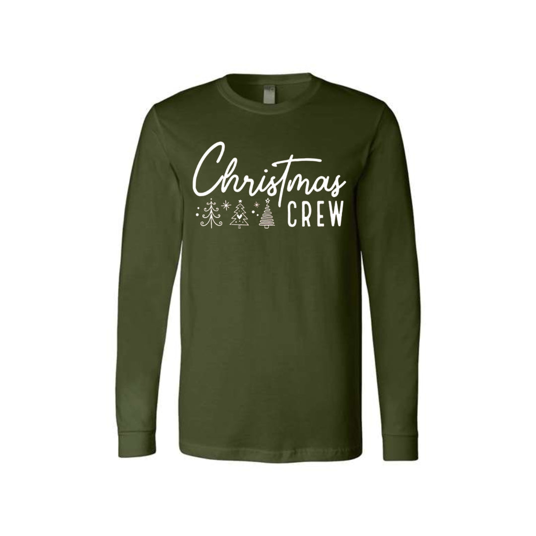Minimalist Holiday Long Sleeves-Christmas Crew