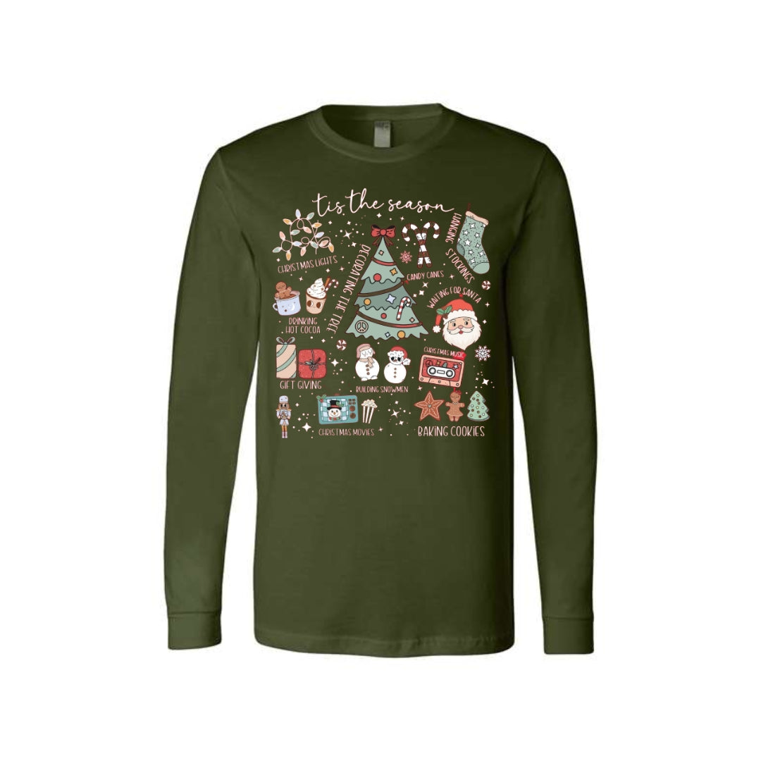 Holiday Long Sleeves- ‘Tis the Season’ Christmas Icons
