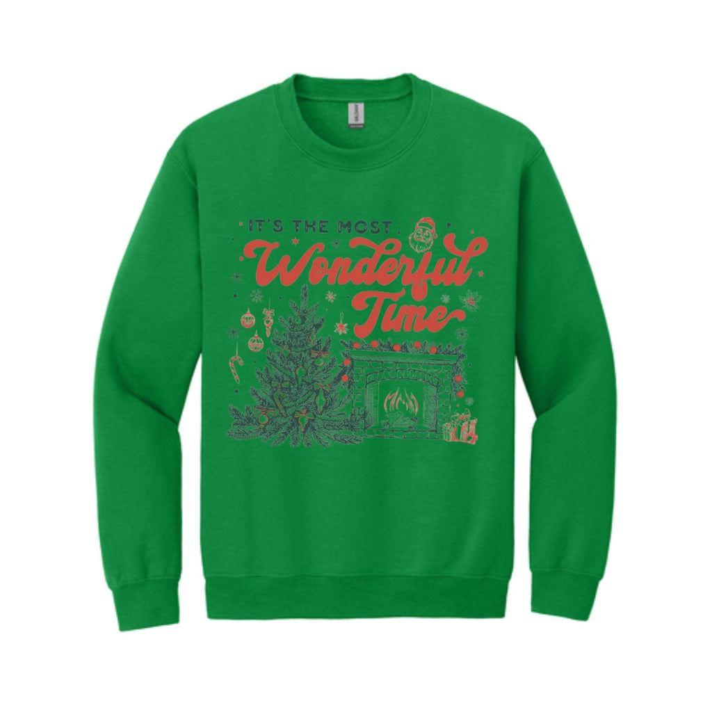 Holiday Crewneck Sweatshirt- It’s the Most Wonderful Time Christmas Graphic