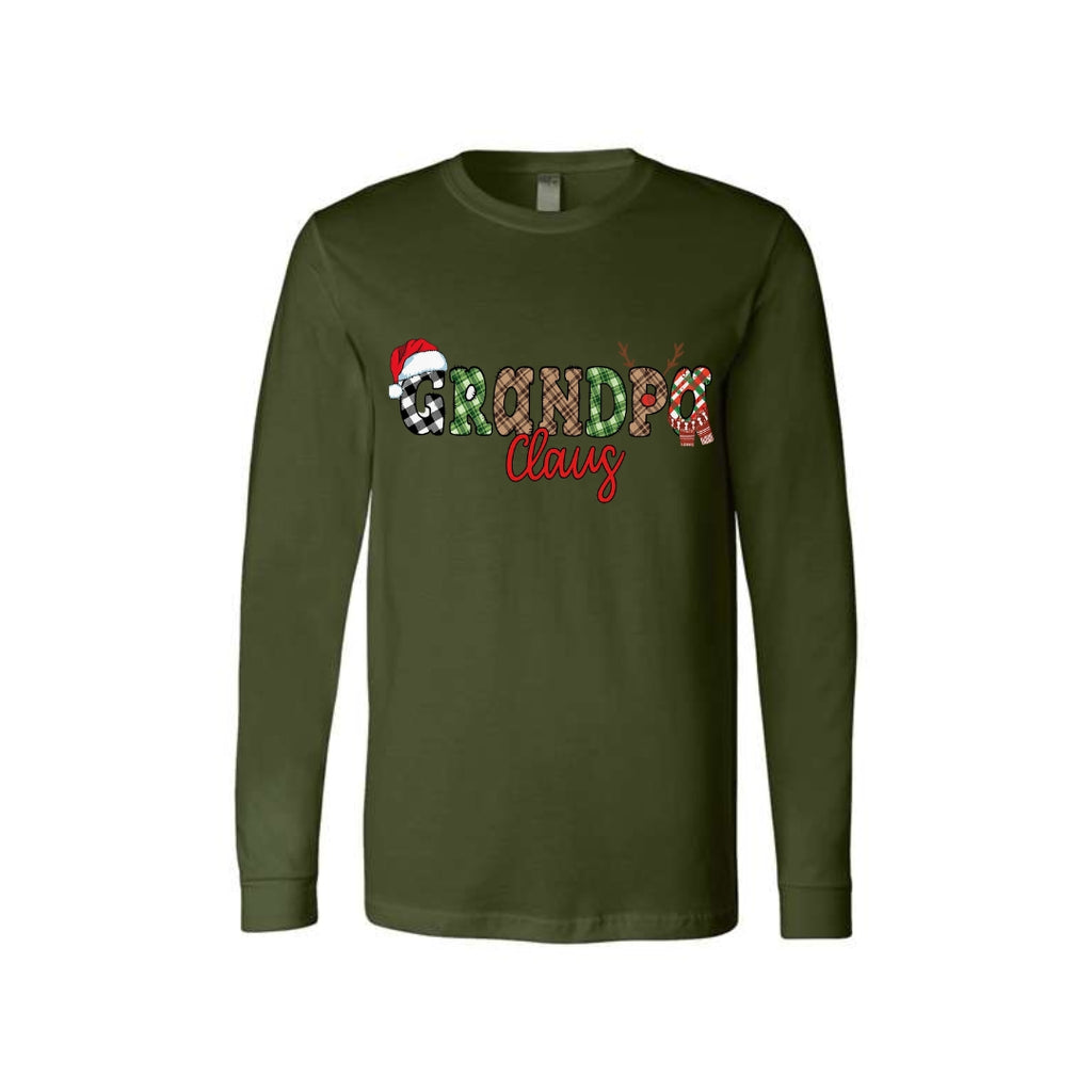 Holiday Long Sleeves- Grandpa Claus Christmas Apparel – Fun & Festive Holiday Outfit for Grandpas