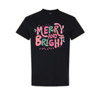 Holiday Shirt - Merry and Bright Pastel Christmas Graphic