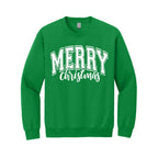Holiday Crewneck Sweatshirt-“Merry Christmas” Bold Letter Design