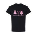 Holiday Shirt - Merry & Bright Pink Christmas Graphic