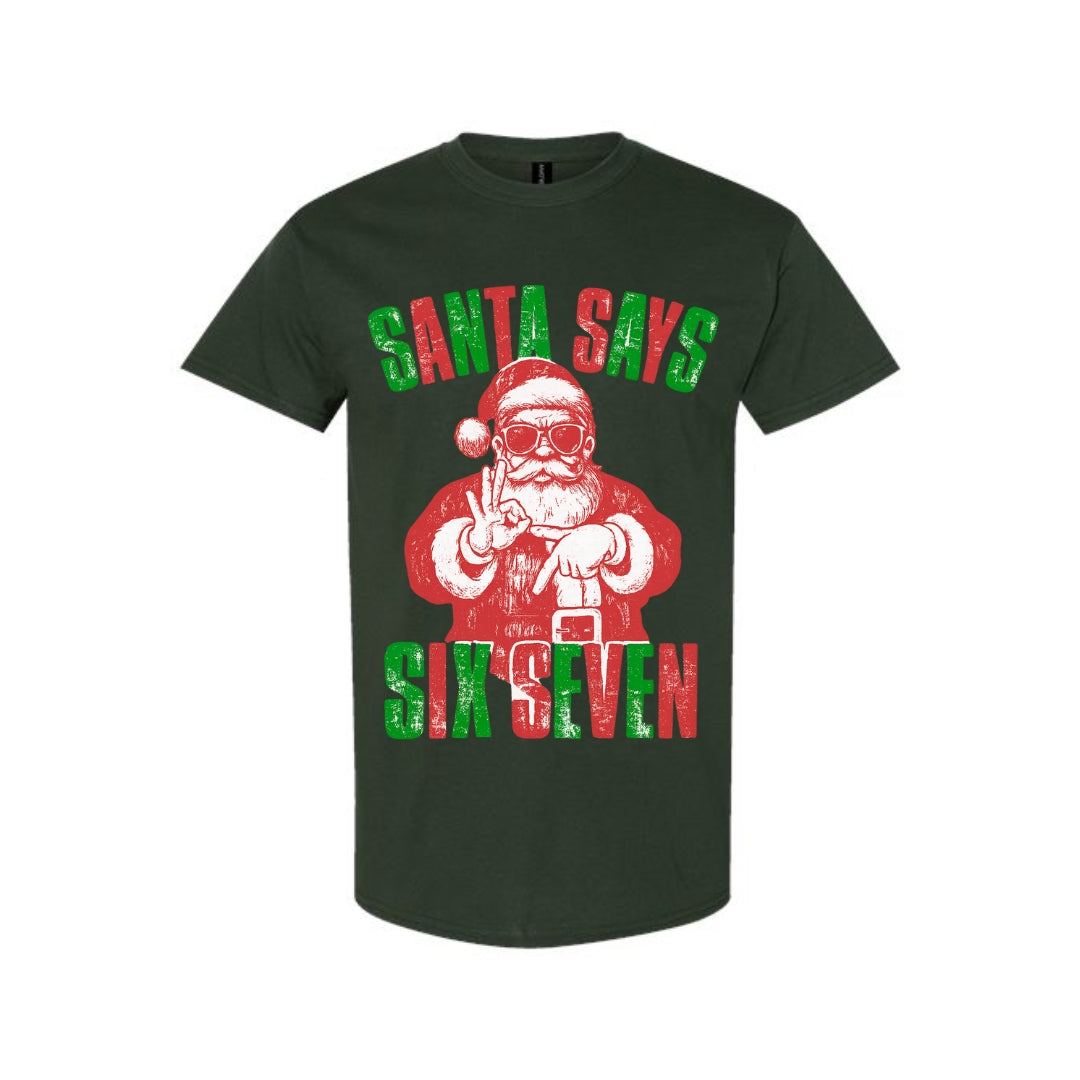 FUNNY HOLIDAY SHIRT: “Santa Says 6 & 7”