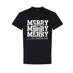 Holiday Shirt - Merry Merry Merry Christmas Graphic