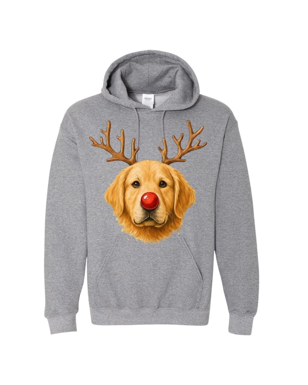 Reindeer Golden Retriever Christmas Design – Cute Holiday Dog Graphic