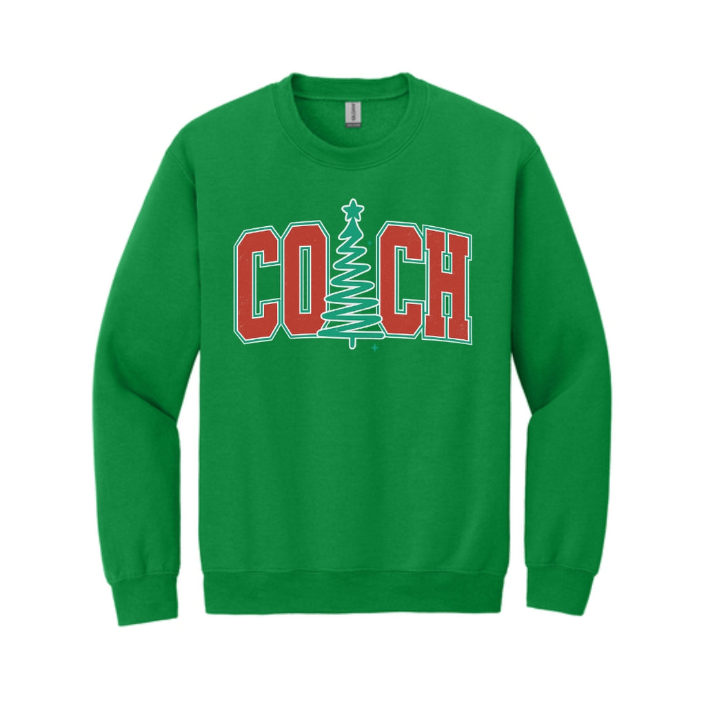Holiday Crewneck Sweatshirt-Festive “Coach” Christmas Apparel – Holiday Gift for Sports Coaches