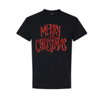 Minimalist Holiday Shirt - “Merry Christmas” Glitter Script Design