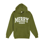 HOLIDAY HOODIE-“Merry Christmas” Holiday Apparel – Classic Varsity Style Christmas Design