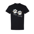 Merry & Furry Tees: “Happy Pawlidays Festive Paw Print Lights Design”