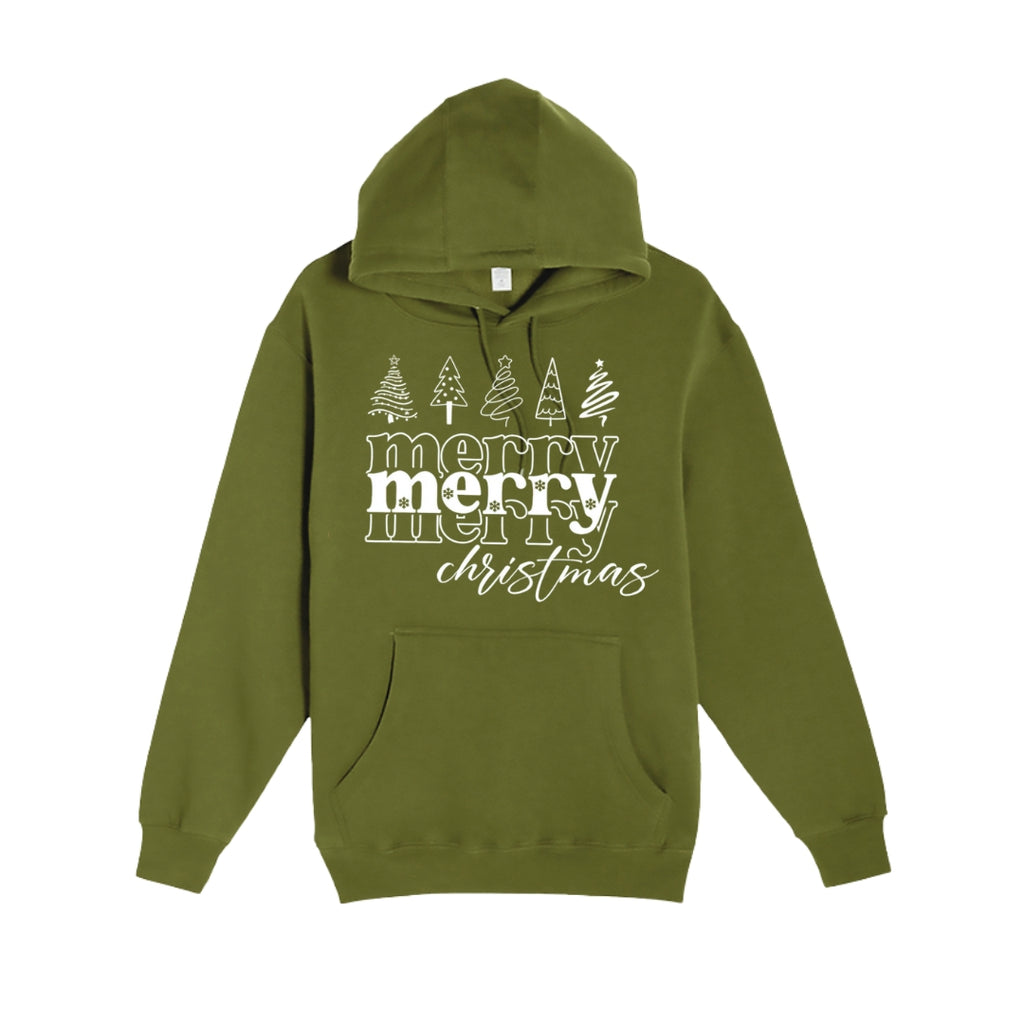 HOLIDAY HOODIE-Merry Merry Christmas Graphic Tee