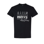Minimalist Holiday Shirt - Merry Merry Christmas Graphic Tee