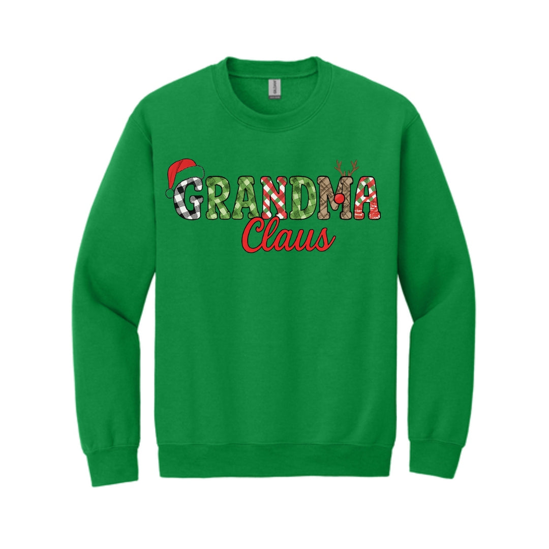 Holiday Crewneck Sweatshirt-Grandma Claus Christmas Apparel – Fun Holiday Outfit for Festive Grandmas