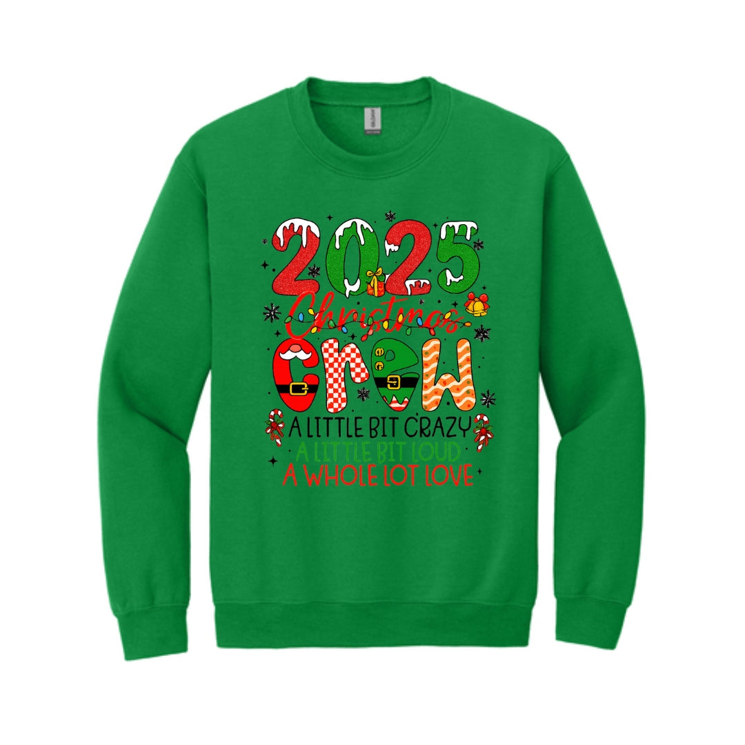 Holiday Crewneck Sweatshirt- “2025 Christmas Crew” Holiday Design