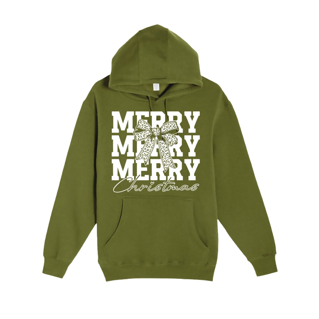 HOLIDAY HOODIE-Merry Merry Merry Christmas Graphic