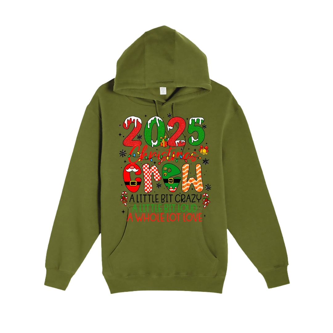 HOLIDAY HOODIE-“2025 Christmas Crew” Holiday Design
