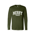 Minimalist Holiday Long Sleeves- Merry Christmas Graphic Apparel