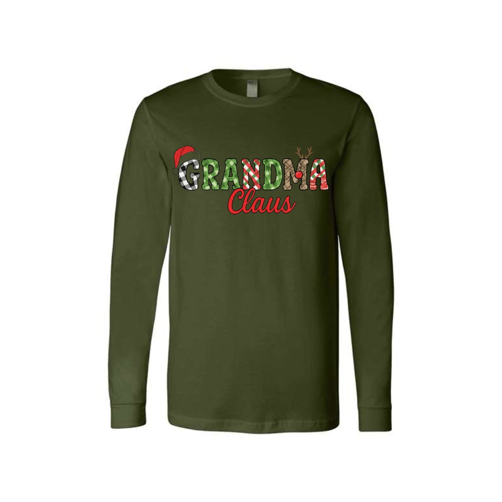 Holiday Long Sleeves- Grandma Claus Christmas Apparel – Fun Holiday Outfit for Festive Grandmas