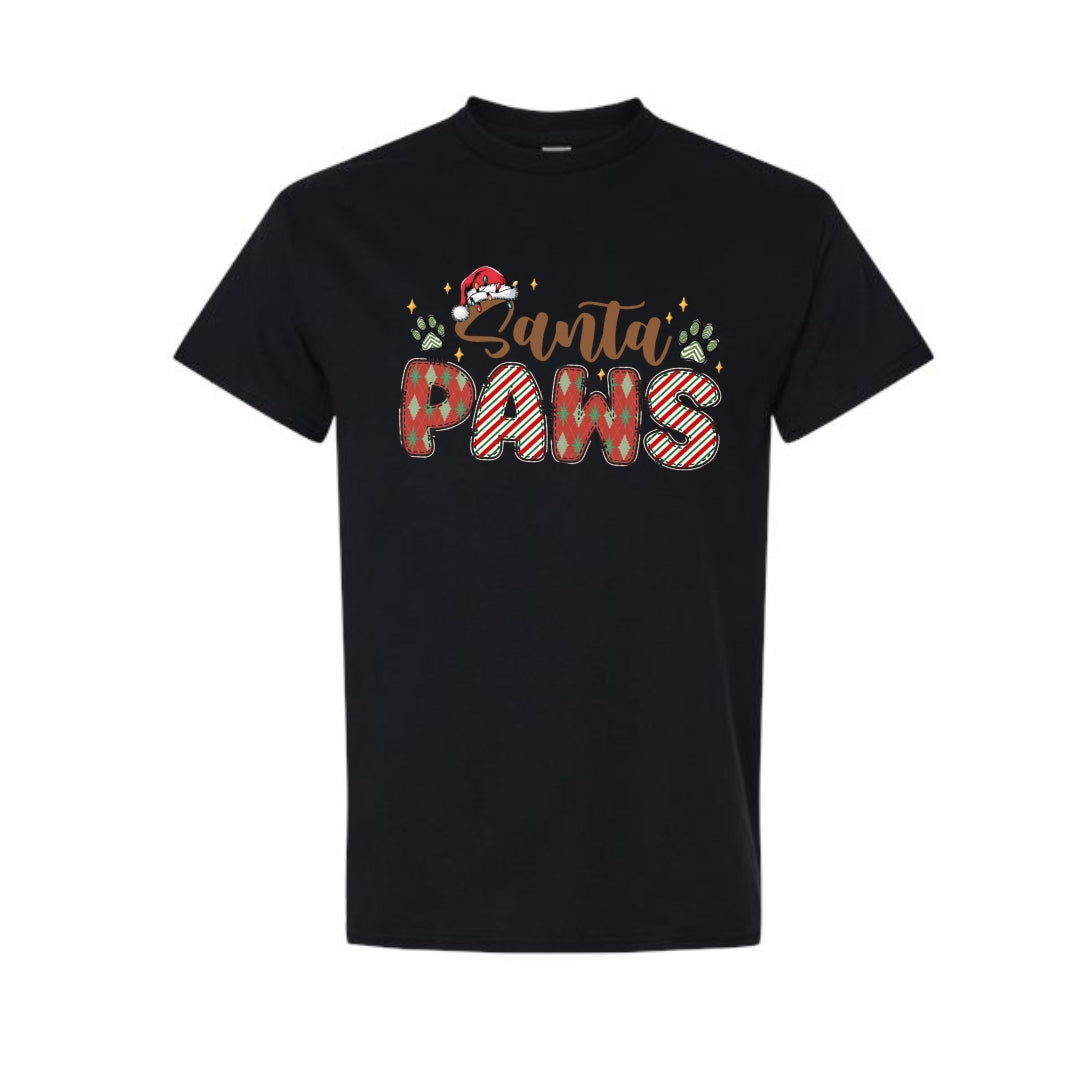 Merry & Furry Tees: Santa Paws Christmas Apparel – Cute Holiday Pet Lover Design