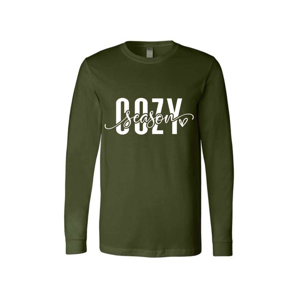 Minimalist Holiday Long Sleeves- Cozy Season Script Design
