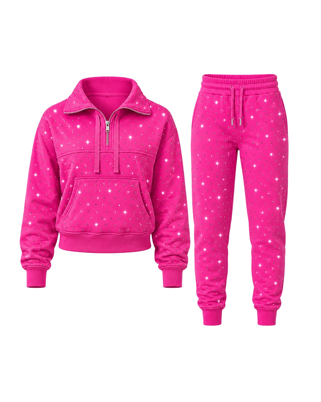 Half Time™ Quarter Zip Jacket Rhinestone Set