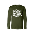 Holiday Long Sleeves-Merry and Bright Holiday Graphic