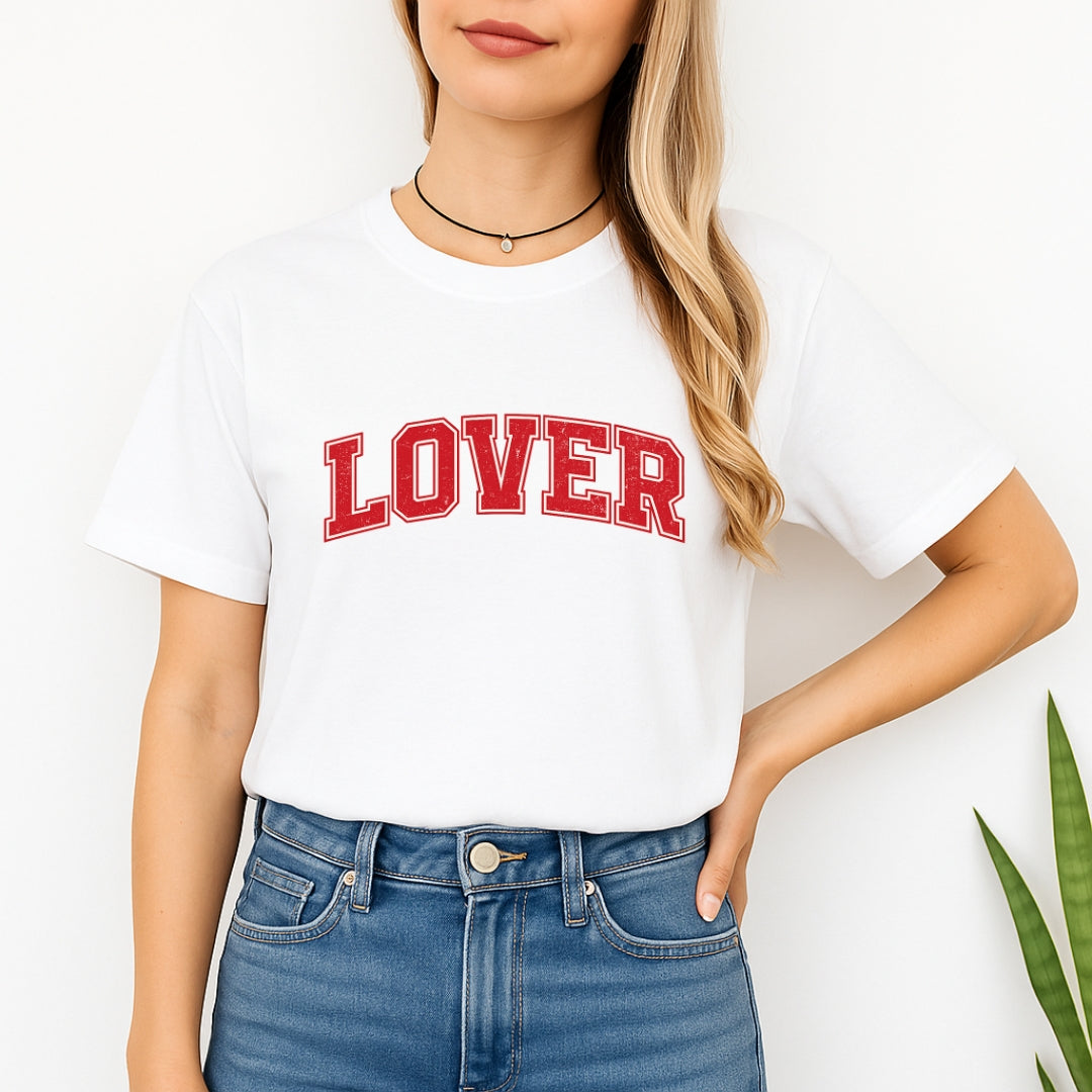 Lover Sweatshirt & Tee – Classic Valentine’s Day Varsity Shirt