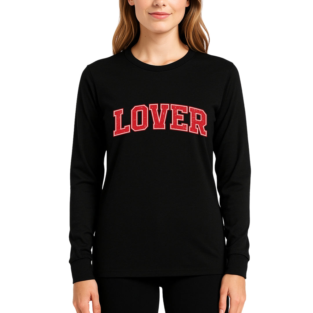 Lover Sweatshirt & Tee – Classic Valentine’s Day Varsity Shirt