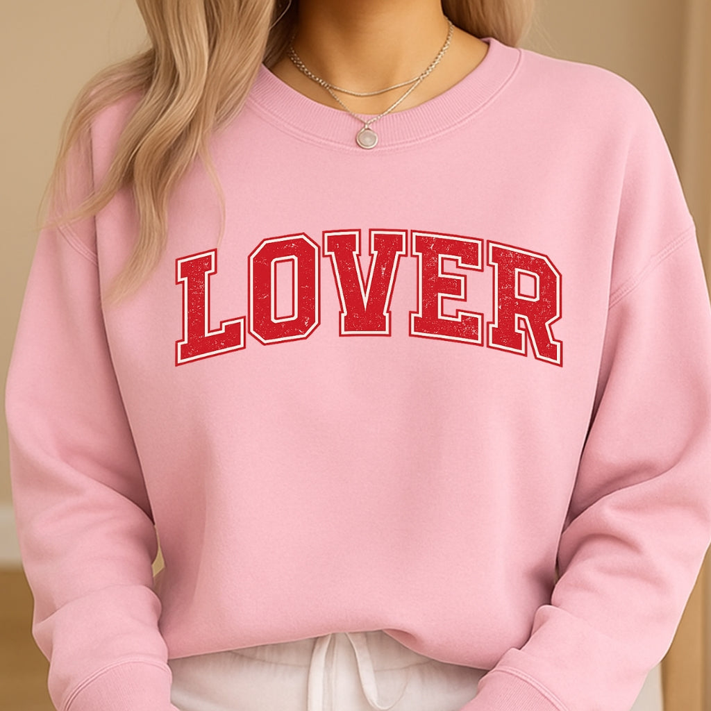 Lover Sweatshirt & Tee – Classic Valentine’s Day Varsity Shirt