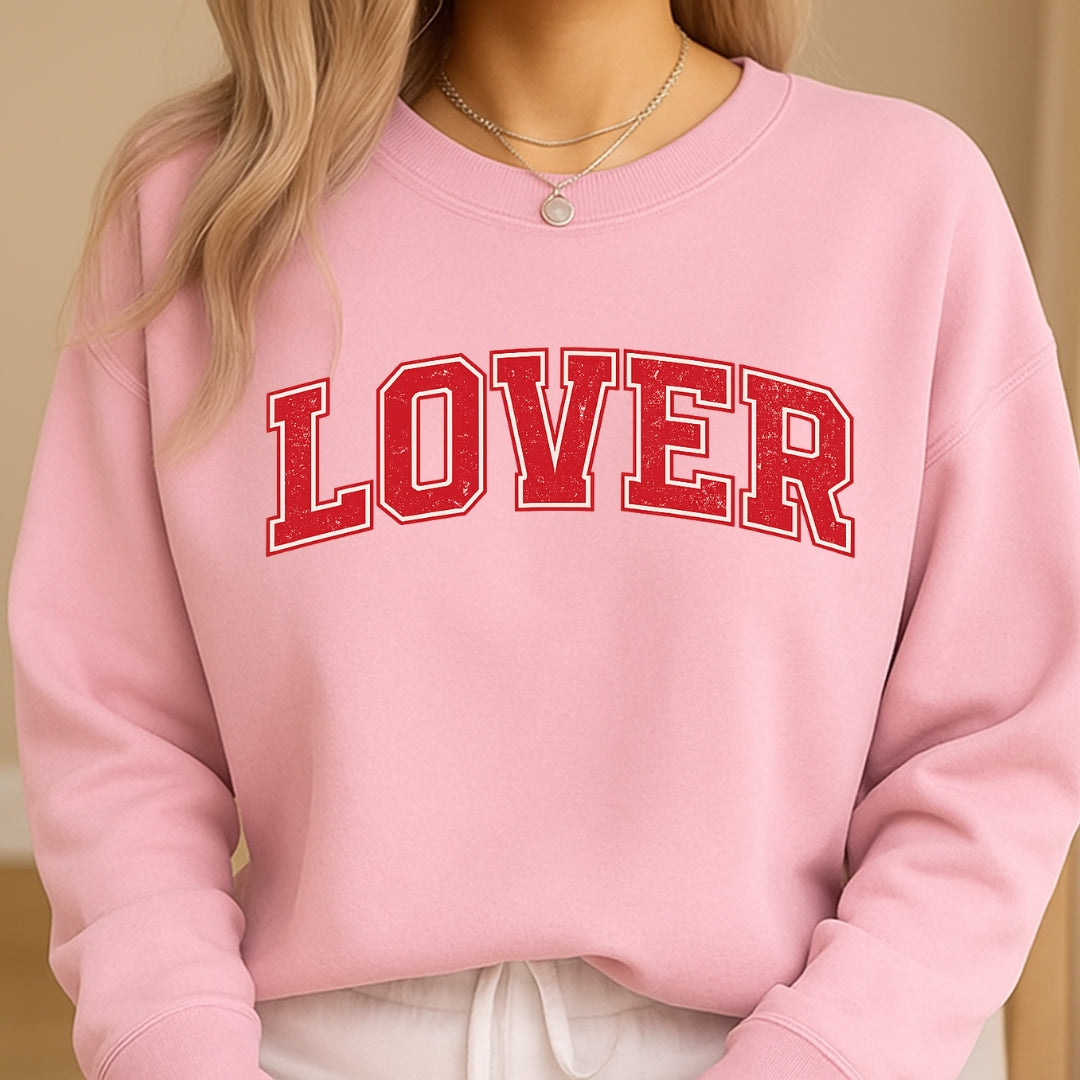 Lover Sweatshirt & Tee – Classic Valentine’s Day Varsity Shirt
