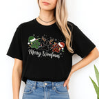 Merry & Furry Tees: Merry Woofmas Paw Print Apparel – Festive Dog Lover Christmas Gift