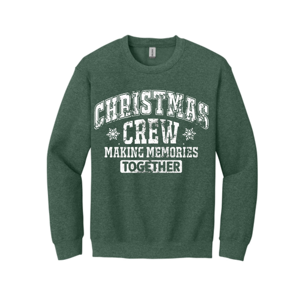 Holiday Crewneck Sweatshirt-“Merry Christmas” Bold Letter Design