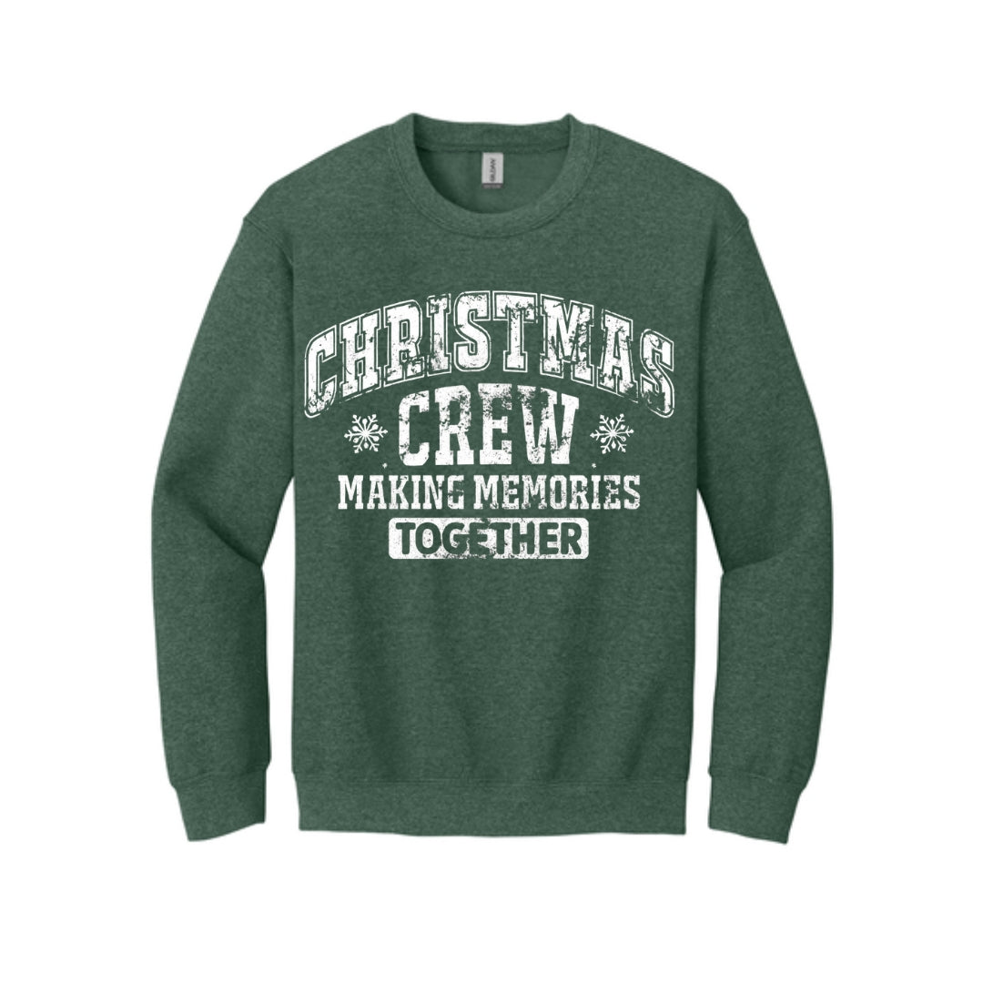 Holiday Crewneck Sweatshirt-“Merry Christmas” Bold Letter Design