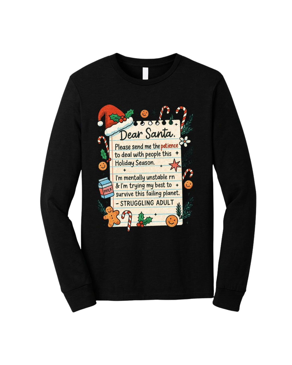 “Dear Santa: Struggling Adult Holiday Survival Design”