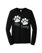 “Happy Pawlidays Festive Paw Print Lights Design”