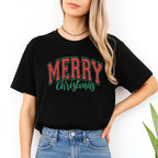 Minimalist Holiday Shirt - “Merry Christmas” Bold Letter Design