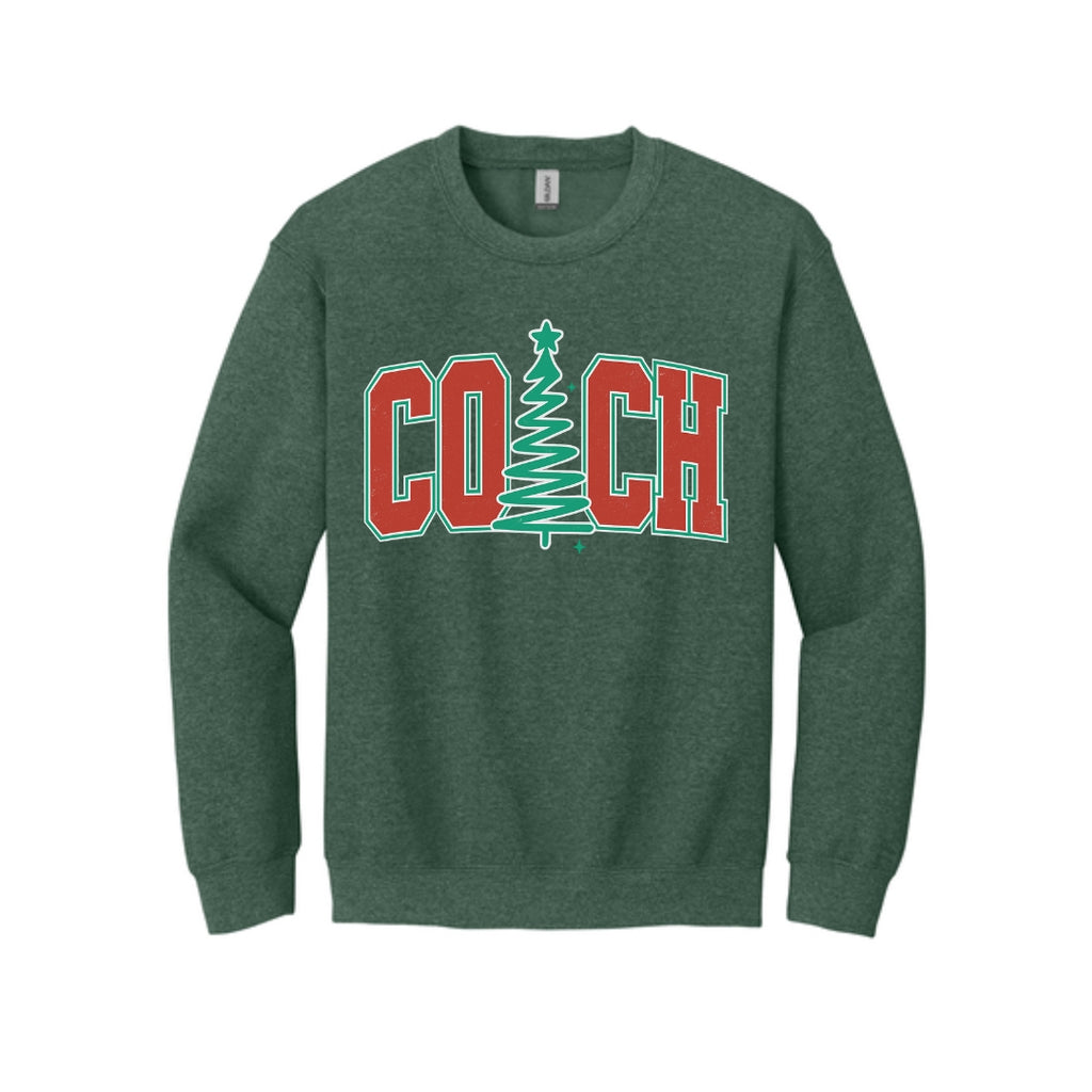 Holiday Crewneck Sweatshirt-Festive “Coach” Christmas Apparel – Holiday Gift for Sports Coaches