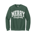 Holiday Crewneck Sweatshirt-“Merry Christmas” Bold Letter Design