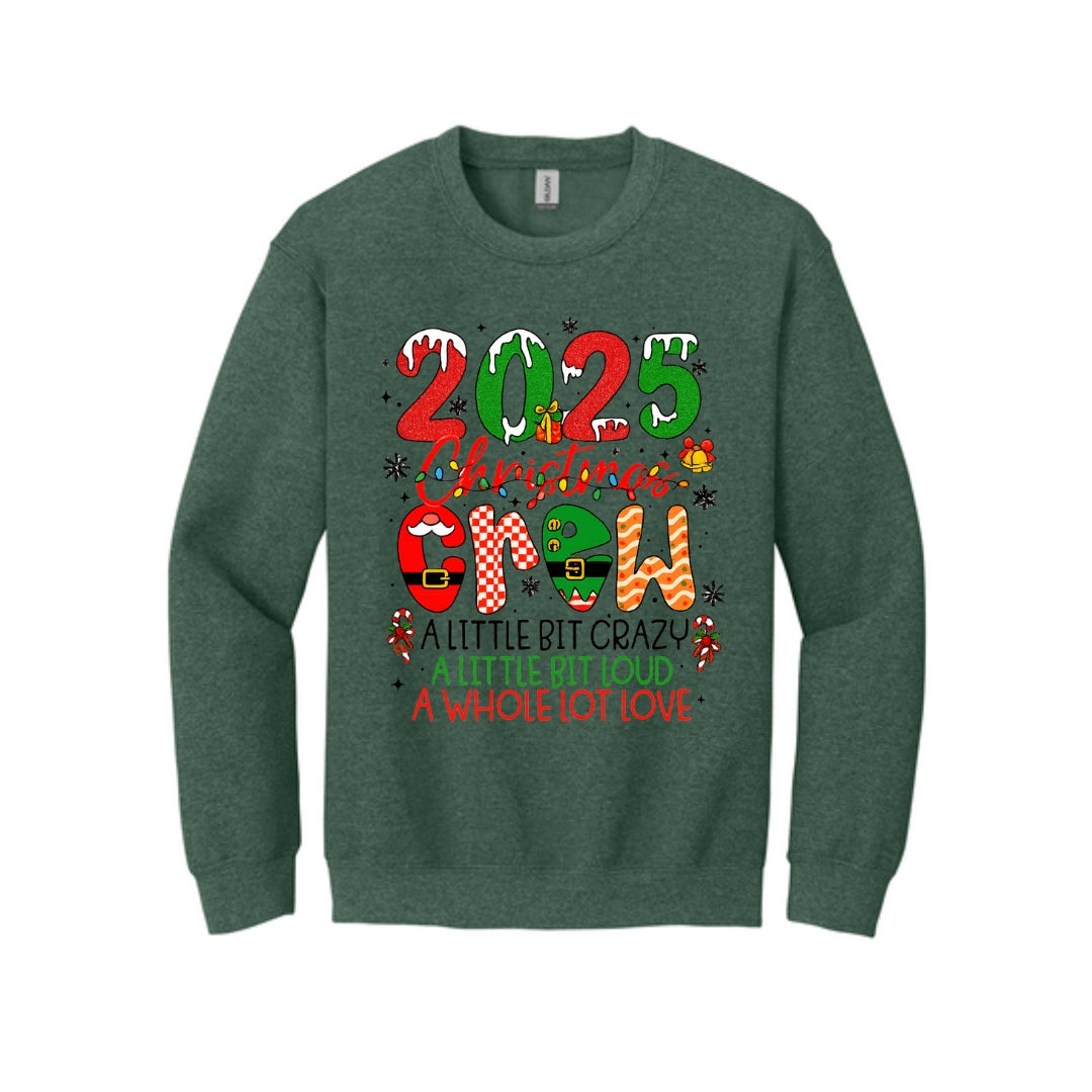 Holiday Crewneck Sweatshirt- “2025 Christmas Crew” Holiday Design