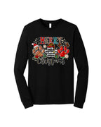 Merry Christmas Paw Print Buffalo Plaid Holiday Apparel – Cute Festive Dog Lover Design